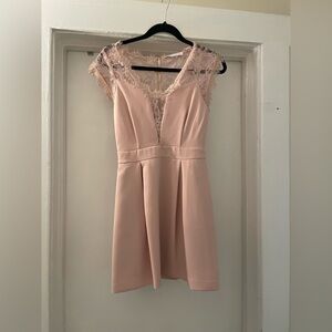 BCBGeneration Pink Semi Lace Mini Dress size 2‎